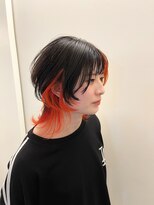 ヘアーニコット(hair Nicott) オレンジ＋ウルフカット