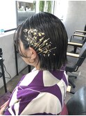 卒業式ヘア 金箔アレンジ【立川 ZEST CRES 吉岡俊】