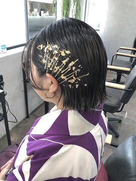 ゼスト クレス(ZEST Cres) 卒業式ヘア 金箔アレンジ【立川 ZEST CRES 吉岡俊】