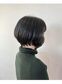 ミルクティーグレージュ/ボブ/前下がり