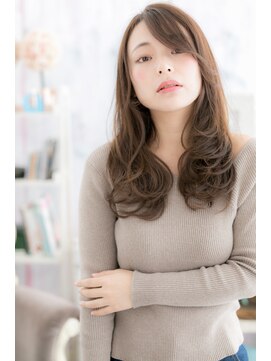 ミック ヘアアンドメイク アップ 駒込店(miq Hair&Make up) 無造作パーマアシンメトリーかきあげバングレイヤーロングa1