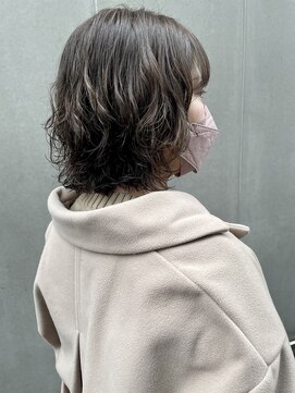 アール 北千住店(ar) グレーベージュ20代30代40代 ボブウルフ/シースルーバンク