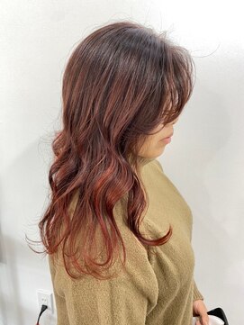 グラム 安城桜井店(gram) ハイライト_バレイヤージュ_ローズブラウン_ピンク_髪質改善_08