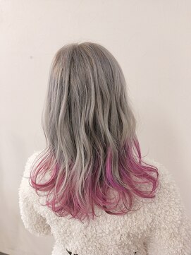 キャンディーエッグ(Candy egg) 原口★ホワイトシルバー×ピンクグラデ★福岡久留米