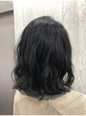ゆる巻きアッシュブラック