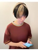 【柏原良亮】コントラストカラー×マッシュショート