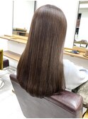 バレイヤージュ髪質改善おさまる透明感白髪染めグレージュ中野