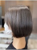 ミルクティーベージュカラーくびれヘアグレージュカラー韓国