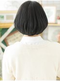 黒髪バレイヤージュオン眉ショートボブTb5川口20代30代40代