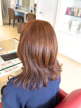 レクラ 清須店(L'eclat) レッドブラウン×レイヤーカット