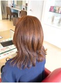 レッドブラウン×レイヤーカット