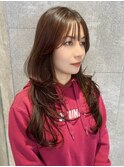 姫カットレイヤーロングミディアムハッシュカット20代30代#4