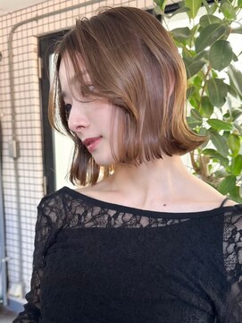 ゴカン バイ ジル ブラン 名古屋(Gokan by JIL BLAN) ハイライトバレイヤージュダブルカラーボブカット30代40代