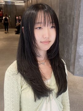 ピークアブー 原宿ハラカド(PEEK-A-BOO) 海外風レイヤーロングミディアムハッシュカット韓国前髪