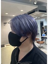 アジールヘア 池袋東口店(agir hair)&nbsp;ブリーチ＆ダブルカラー ラベンダーブルーカラー 池袋/練馬