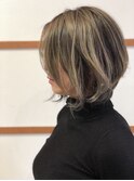 ハイトーングレージュショート×髪質改善