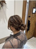 お呼ばれヘアセット♪ふわふわまとめ髪