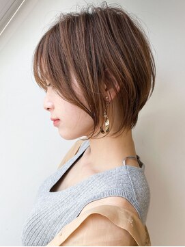 オルクドゥ(Orque deux) 20代30代◎秋色くすみベージュ耳かけショート×髪質改善