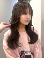 カノエ 福岡香椎店(canoe)&nbsp;オリーブベージュ 韓国ヘア 顔周りカット 透明感カラー 20代