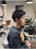 王道スパイキーショート×ナチュラルフェード
