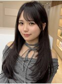フェイスレイヤー小顔レイヤー韓国ヘアくびれレイヤーおくれ毛