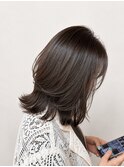 髪質改善×赤み消し艶カラー×外ハネレイヤー