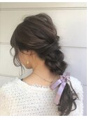 お呼ばれヘアセット♪あみおろし