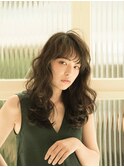 カジュアルコテ巻き髪風パーマ