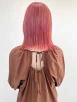 ヒビヲ(HIBIO)&nbsp;ダブルカラーピンクベージュピンクカラーケアブリーチミニボブ