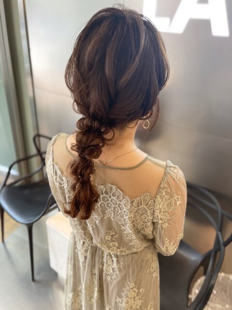 編みおろしヘアセット