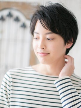 モッズヘア メン 上尾東口店(mod's hair men) 黒髪で好感度◎アンニュイ似合わせサイドパートショートS上尾