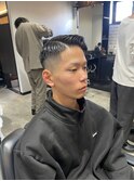 スキンフェード×ハードパート