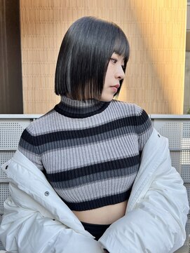 チュダック(ChuDuck) 韓国風《ブラック×ボブ》ブリーチ/ケアブリーチ/ダブルカラー