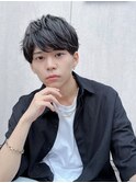 メンズショートマッシュショートパーマ絶壁面長丸顔K20240513