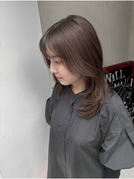 ウィル 京橋店(WiLL) ☆韓国ヘア☆ザクザクレイヤーカット＋透明感カーキグレージュ