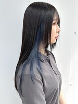 フルブルーム 東林間(fullbloom)&nbsp;レイヤーカットインナーカラーケアブリーチアイスブルー