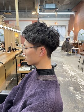 チャプター 問屋町(chapter) メンズツーブロックニュアンスパーマスパイラルパーマ眉毛カット