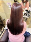 髪質改善 艶カラー ピンクカラー