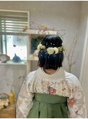 【袴ヘア】ハーフアップアレンジ