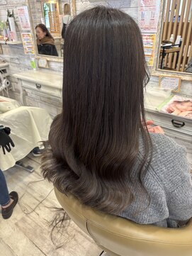 フゥカ 売市店(fuka) 透明感抜群！【 グレージュカラー × 韓国風ヘア 】　八戸