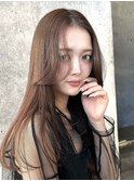 フェミニンカール大人ヘアモテ髪前髪パーマオフィスヘア
