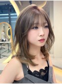 レイヤーカット小顔に見せるヘア/韓国ヘア/髪質改善/福岡/博多