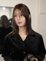 ピュー(Piu-)&nbsp;【レイヤーカット/阿部達哉】顔まわりカット/ミディアムヘア