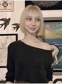 レイヤーボブ ブロンド
