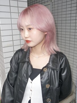 カロントウキョウ 中野店(Kalon Tokyo) ピンクカラー/外はねボブ/顔まわりカット/中野ブリーチ