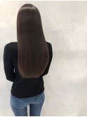 髪質改善ストレートダークアッシュ暗めカラー大人ナチュラル