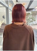 ボブスタイル／ピンクラベンダーカラー