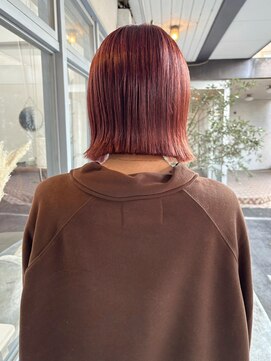 ボブスタイル／ピンクラベンダーカラー