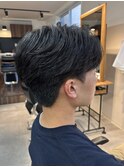 毛流れパーマニュアンスパーマ毛流れセンターパート千葉駅保立