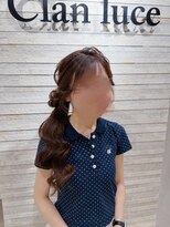 ヘアセット クラン ルシェ 心斎橋玉屋町店(hair set Clan luce) お団子サイドポニー/心斎橋ヘアセット